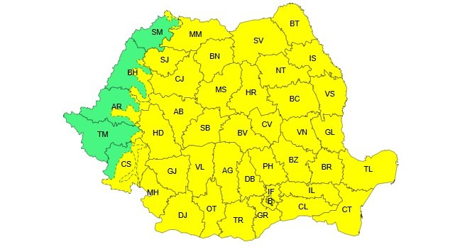 Cod galben de ger în aproape toată ţara, până lunea viitoare / -19 grade în Bucureşti