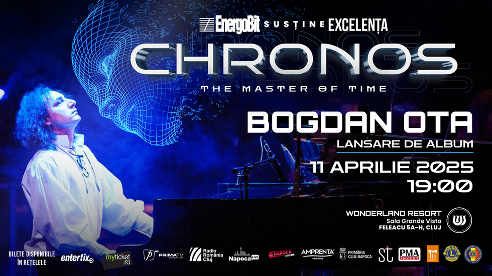 Concert extraordinar Bogdan Ota “Chronos – The Master of Time”. Lansarea albumului la Cluj-Napoca 