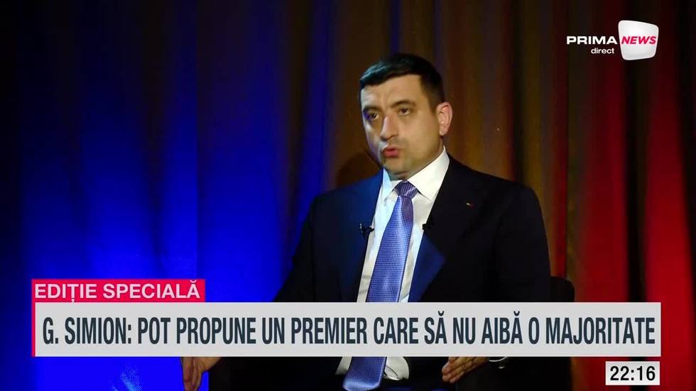 VIDEO. George Simion, la Prima News: C. Georgescu nu mi-a cerut să fie premier