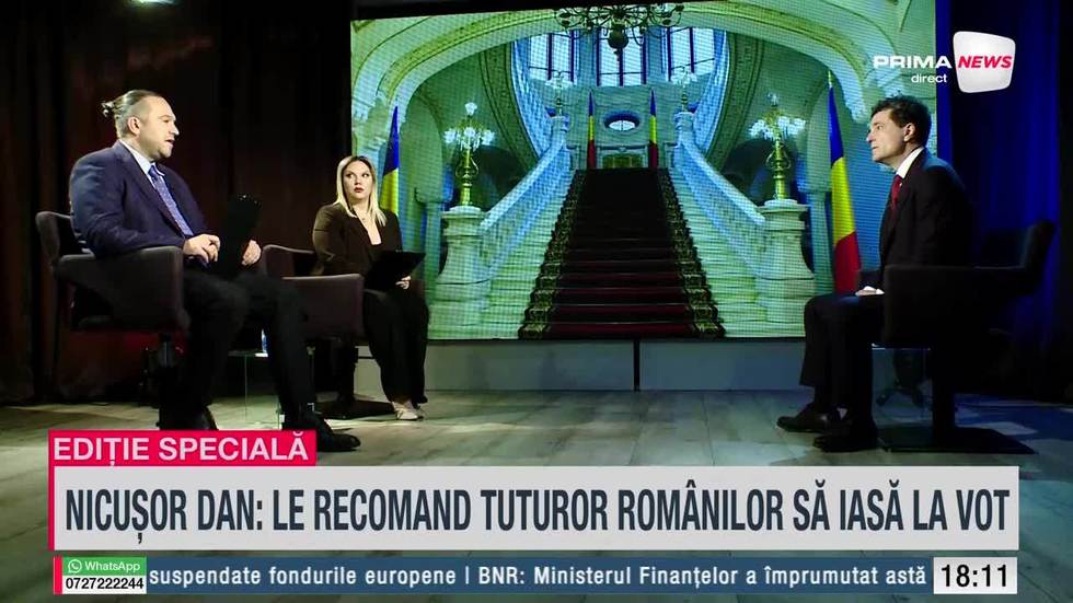 EXCLUSIV VIDEO. Nicuşor Dan: Eu sunt schimbarea înţeleaptă care uneşte şi aduce prosperitate. Simion aduce ură şi pune în pericol economia