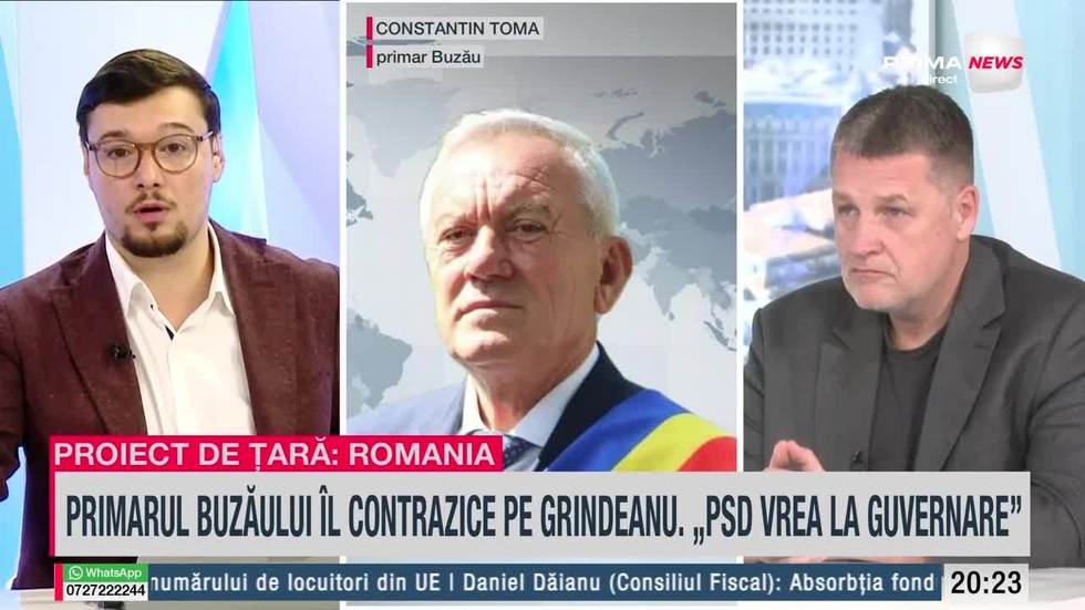 VIDEO. Constantin Toma, la Proiect de ţară: România: Toata conducerea PSD trebuia să-şi dea demisia ieri. Încerc să schimb partidul din interior