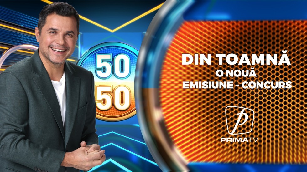 Din această toamnă, Prima TV lansează o nouă emisiune-concurs, un format de quiz dinamic, 50/50
