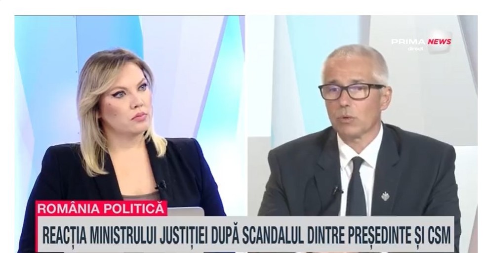 Ministrul Justiţiei, acum în platoul Prima News. Ce spune Radu Marinescu despre reforma pensiilor speciale
