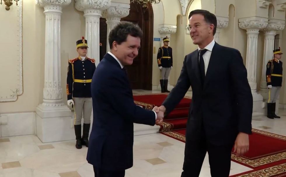 VIDEO. Şeful NATO, Mark Rutte, a fost primit la Cotroceni de preşedintele Nicuşor Dan