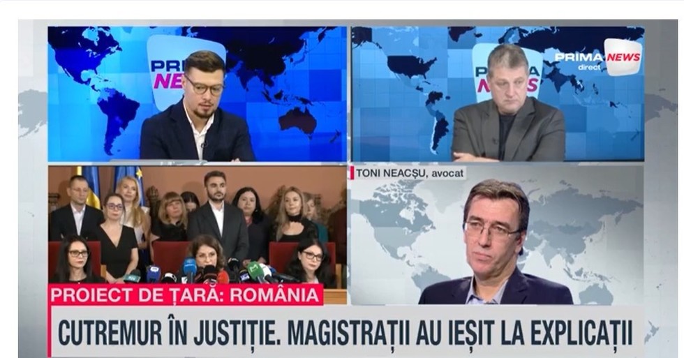 VIDEO. Toni Neacşu, fost membru CSM, analizează la Prima News scandalul din justiţie: "Prescripţia apare pentru că Statul român nu este în stare"