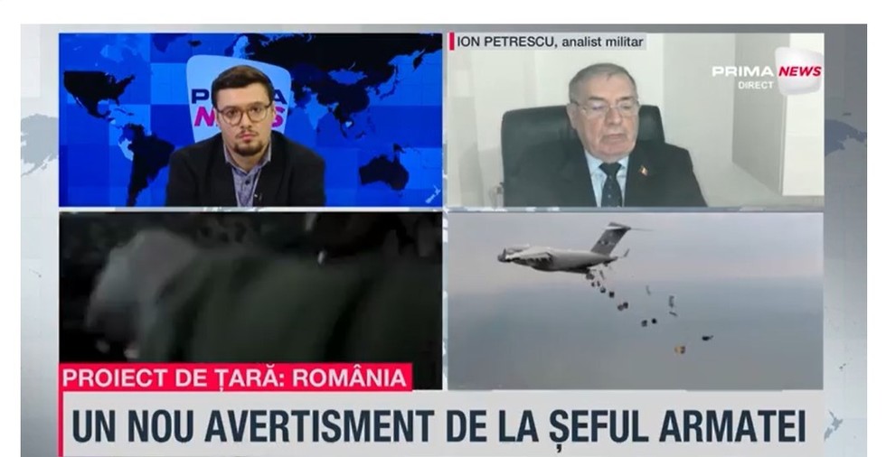 VIDEO. Analistul militar Ion Petrescu, la Prima News: Ce înseamnă avertismentul şefului Armatei privind pregătirea populaţiei pentru război