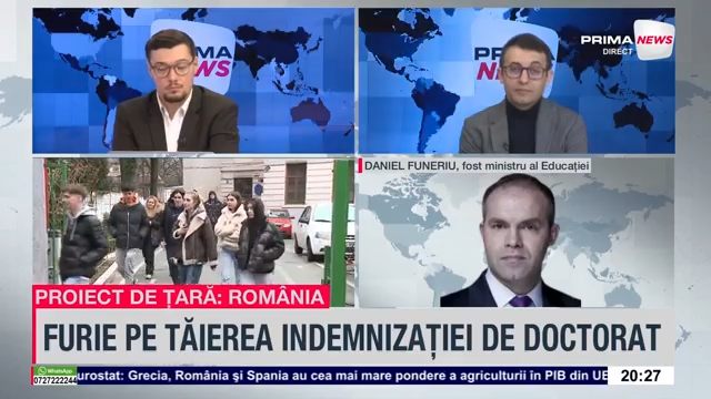 VIDEO. Daniel Funeriu: Sporul de doctorat trebuie eliminat integral. Ce e ăla „la fără frecvenţă? Între un crenvurşti dimineaţa şi unul seara mai cercetezi ceva?