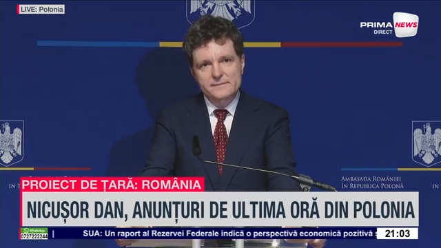 LIVE VIDEO. Nicuşor Dan, declaraţii de presă din Polonia: Românii sunt ''absolut protejaţi'' în contextul conflictului din Orientul Mijlociu