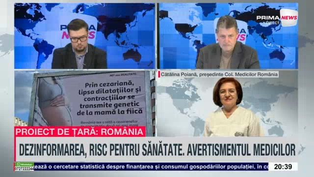 VIDEO. Preşedintele Colegiului Medicilor, despre panourile anti-cezariană: De multe ori, operaţia de cezariană salvează viaţa