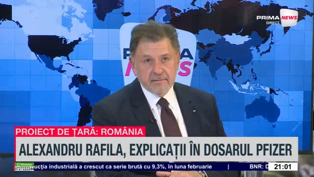 VIDEO. Alexandru Rafila, despre acuzaţiile în scandalul Pfizer. „Un contract nesăbuit a generat plata a sute de milioane de euro”