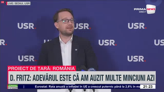 VIDEO LIVE. Dominic Fritz: „USR îl susţine în continuare pe Ilie Bolojan”