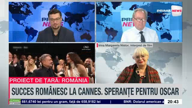 VIDEO. Irina Margareta Nistor comentează triumful lui Cristian Mungiu la Cannes: „Un moment de referinţă pentru cinemaul românesc”