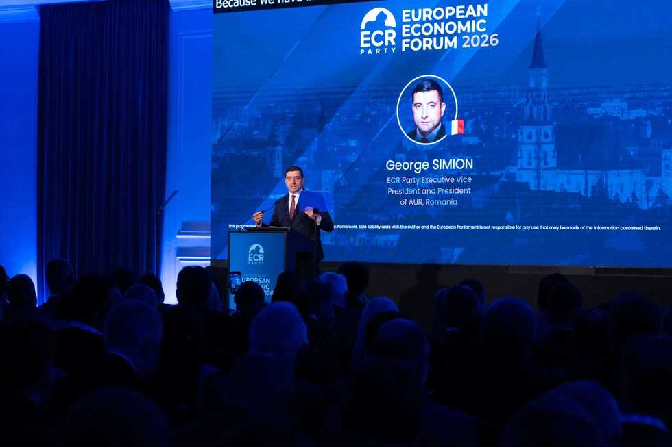 George Simion, la Forumul Economic European: „În viziunea noastră, ca parte a ECR, relaţia transatlantică rămâne esenţială”