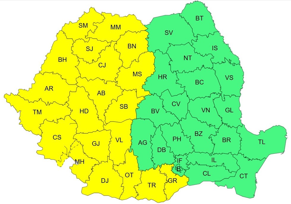 Canicula pune stăpânire pe jumătate de ţară. ANM a emis Cod galben în 20 de judeţe