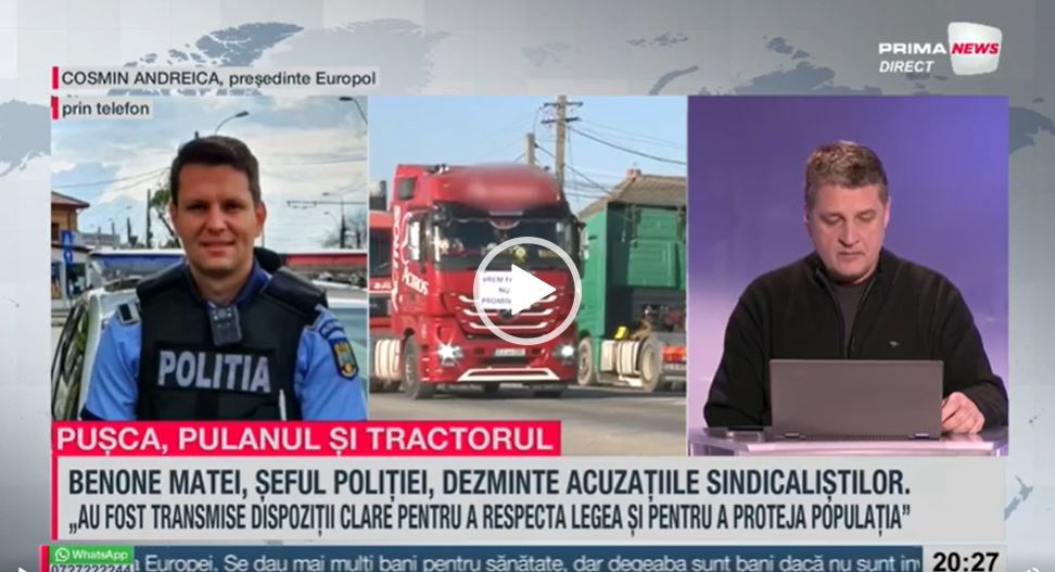 VIDEO. Cosmin Andreica (Europol), la Proiect de ţară: România: ”Nu ştiu dacă există vreun şef care să nu răspundă la comenzi politice. Funcţia de şef al Poliţiei Române, în ultimii ani, a devenit funcţie politică”