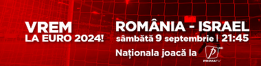 Preliminarii CE2024 : România - Israel, 9 septembrie, ora 21:45, la PRIMA TV