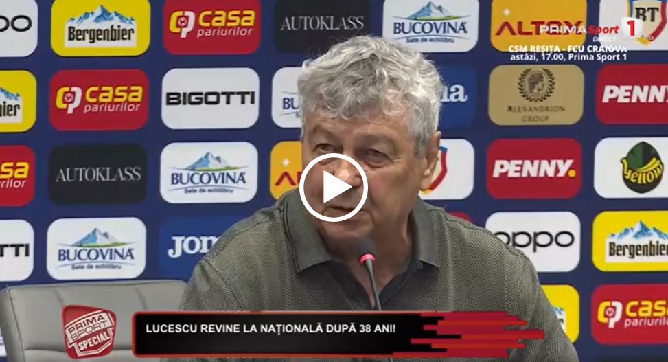 VIDEO. Lucescu a preluat oficial echipa naţională. ”Nu m-am gândit niciun moment că o să mi se propună să devin selecţioner”