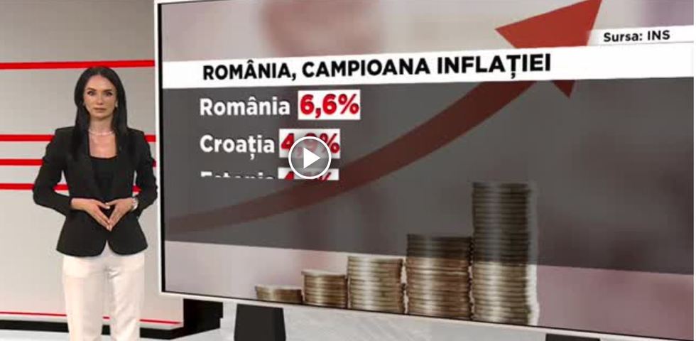 VIDEO. România, fruntaşă la inflaţie. Scăderea ratelor, amânată