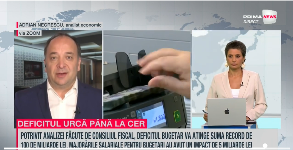 VIDEO. Guvernul cheltuie bani pe care nu-i are. Adrian Negrescu, analist economic, comentează deficitul bugetar de 8% din PIB