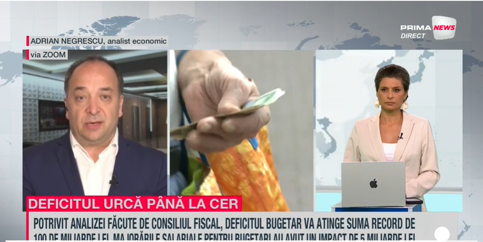 VIDEO. Adrian Negrescu, analist economic, despre capcana "Avem inflaţie, cresc veniturile la buget", în emisiunea Proiect de ţară