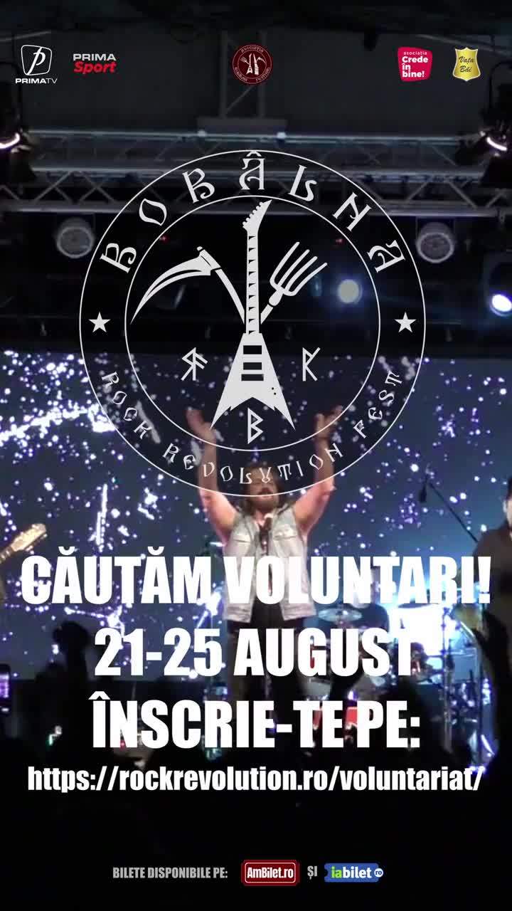 Se caută voluntari pentru Rock Revolution Fest Bobâlna 2025!