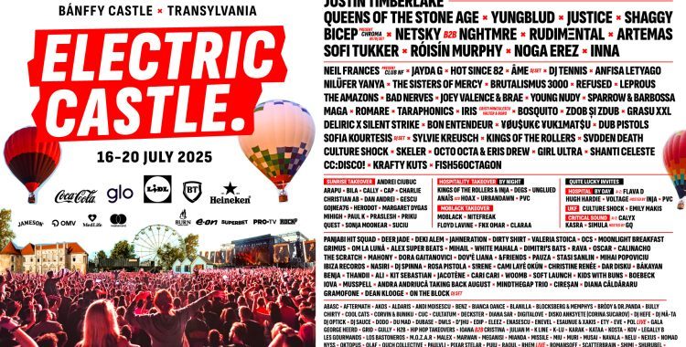 Line-up final Electric Castle 2025: Justin Timberlake, Queens of the Stone Age, Yungblud şi Justice sunt capetele de afiş