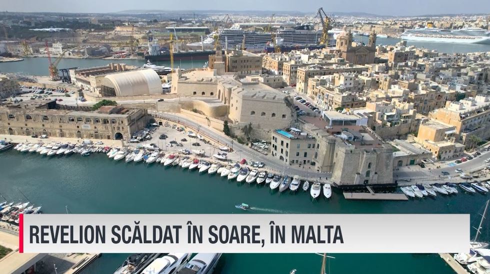 VIDEO. Revelion scăldat în soare, în Malta. Vacanţă de iarnă, la 20 de grade