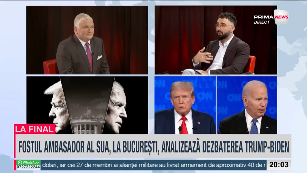 VIDEO - Fostul ambasador al SUA în România, Adrian Zuckerman, a analizat în emisiunea La Final problemele administraţiei Biden şi viitoarele alegeri de peste ocean. Ce spune despre dezbaterea Biden-Trump