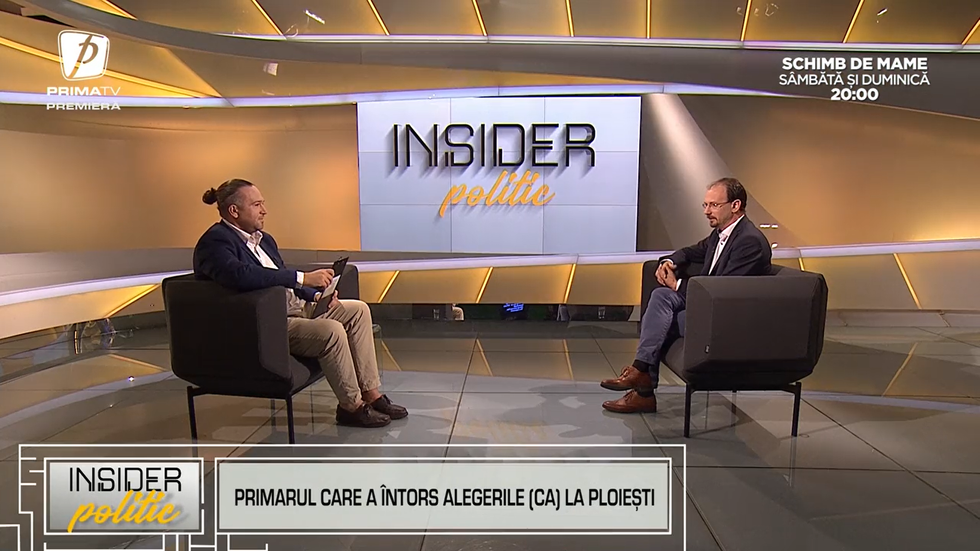 VIDEO - Primarul ales al Ploieştiului, Mihai Poliţeanu, la Insider Politic: Exista convingerea că nu am nicio şansă