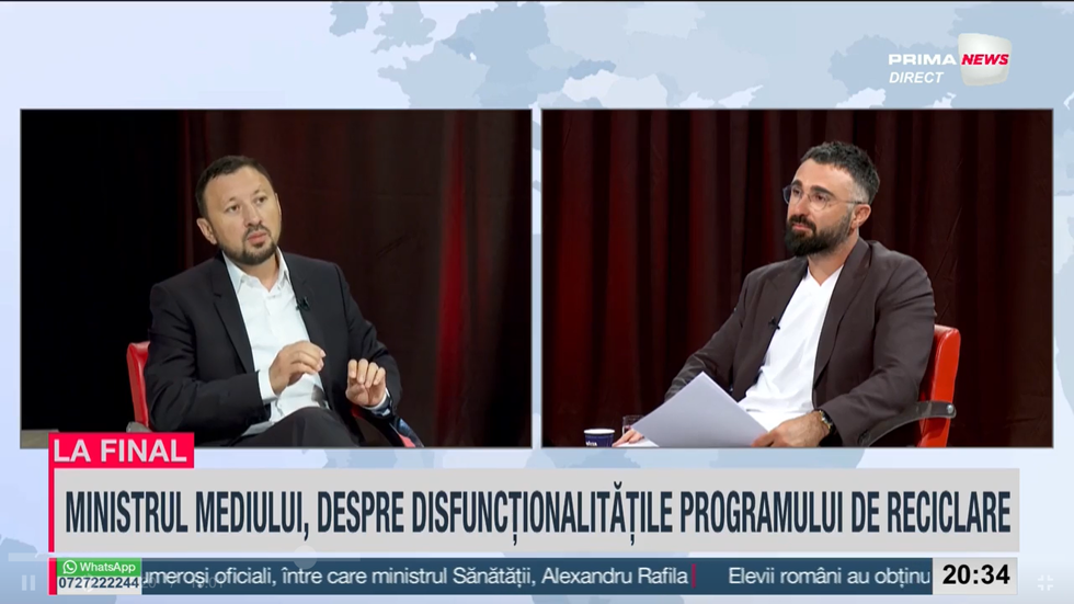 VIDEO - Ministrul Mediului, despre problemele programului SGR. Câte peturi vor fi colectate până la începutul lunii august