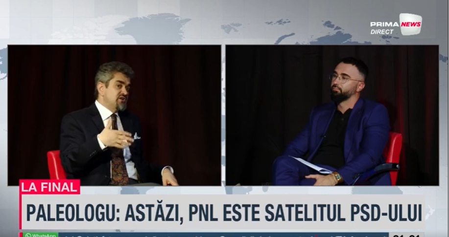 VIDEO - Theodor Paleologu, la Prima News: Elena Lasconi nu este pregătită pentru acest post. Cum vede eşecul unui proiect politic USR-PMP-FD