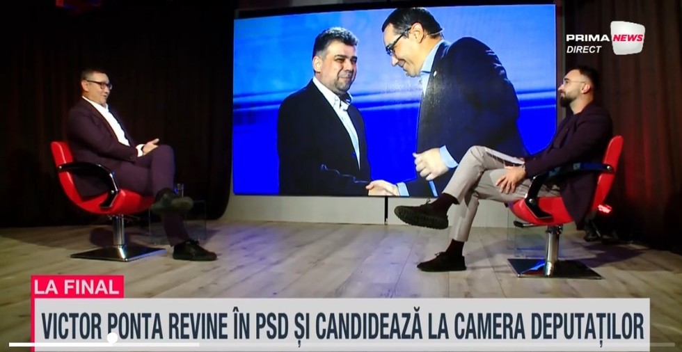 VIDEO. Victor Ponta, invitat în emisiunea La Final. Cum l-a convins Marcel Ciolacu să se întoarcă în politică? "Marcel Ciolacu m-a întrebat dacă mă bag sau nu la război. Război aşa de pe margine nu merge!"