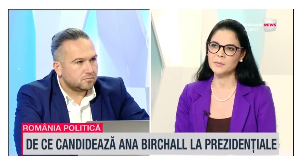 VIDEO. Ana Birchall, candidat la prezidenţiale, la România politică: În momentul de faţă justiţia nu funcţionează în România, situaţia este mult mai gravă decât în 2017-2019 