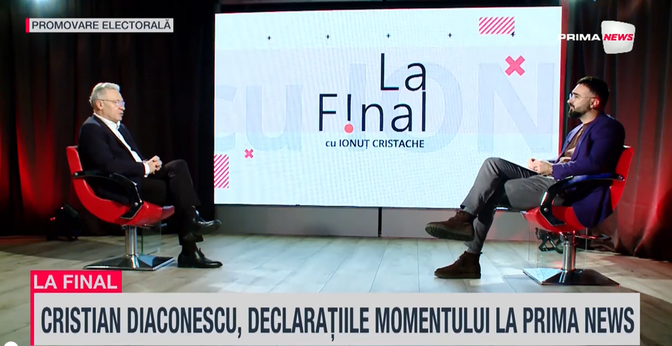 VIDEO - Cristian Diaconescu, candidat independent la Preşedinţie, La Final: Candidaţii independenţi nu sunt foarte vizibili. Care sunt motivele pentru care candidează