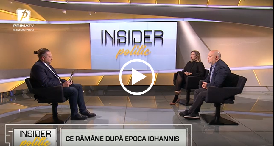 VIDEO - Realizatorii Prima News Larisa Bernaschi şi Ovidiu Nahoi au comentat în direct la Insider Politic moştenirea lui Klaus Iohannis şi alegerile din acest an