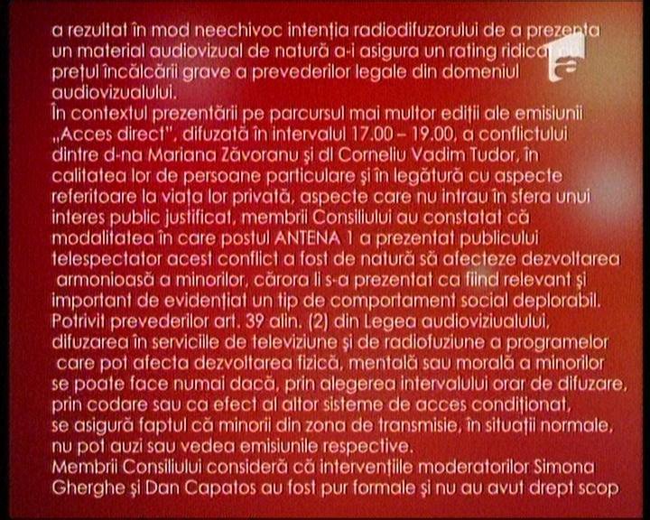 next from now on Often spoken A FOST PAUZĂ. Pro TV, Antena 1 şi Kanal D, acelaşi "program": zece minute  în albastru, negru şi roşu