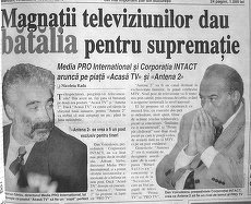 ISTORIE. Cum se băteau acum 15 ani Adrian Sârbu şi Dan Voiculescu în televiziuni
