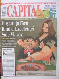 "QUALITY". Capital, o copertă ca-n tabloide. "Puşculiţa fără fund" şi o domnişoară cu formele la vedere
