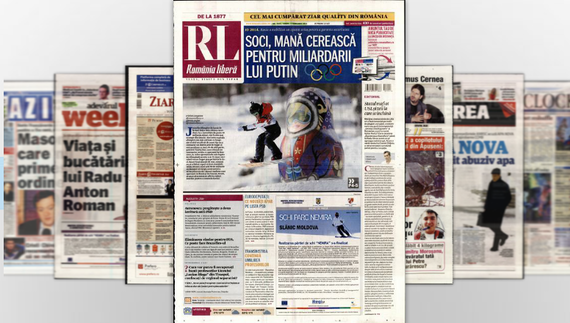 PRESA DE AZI. Olimpiada de la Soci şi divorţul Biancăi de Victor Slav - pe prima pagină a ziarelor