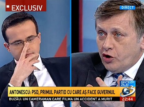 Antonescu la Sinteza zilei: ”Suntem cumva la o emisiune de umor”. Liderul PNL a ironizat chiar la Gâdea orientarea postului de ştiri