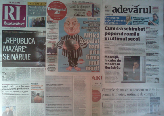 PRESA DE AZI. Adevărul: "Mascaţii, la cules de Mazăre în Herăstrău"