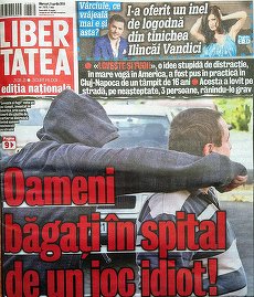DERAPAJ. Până unde merg titlurile. Exprimare de ziar: Un tânăr de 16 ani, declarat “tâmpit” de Libertatea pe prima pagină.