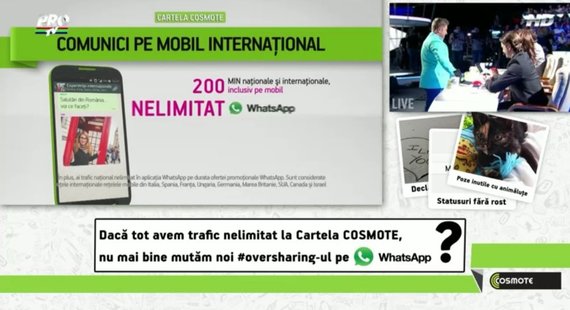 Test la Românii au talent: picture in picture în pauza publicitară cu imagini din platou