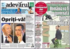 PRESA DE AZI. Adevărul, mesaj pentru Traian Băsescu şi Victor Ponta: „Opriţi-vă”