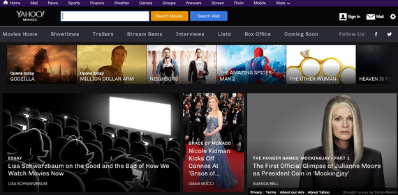 Yahoo a lansat o revistă online dedicată cinematografiei