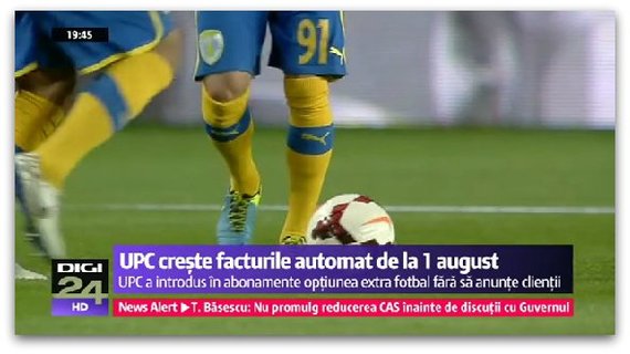 Strategia UPC, atacată într-o ştire de Digi 24, postul deţinut de concurenţii de la RCS