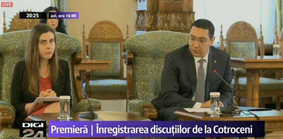 BURTIERA LA MINUT. Înregistrarea discuţiilor dintre Ponta şi Băsescu, difuzată de trei posturi. Antena 3 şi România TV au ignorat subiectul