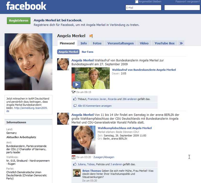 Merkel facebook