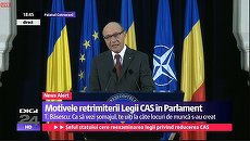 BURTIERA LA MINUT. Cum au tratat televiziunile anunţul preşedintelui legat de legea CAS. Antena 3: Băsescu refuză taxele mai mici
