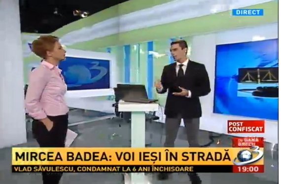 GALERIE FOTO. Mircea Badea, la Antena 3: „Voi ieşi în stradă”. Dana Grecu face turul clădirii Antenei 3, ce urmează să fie confiscată